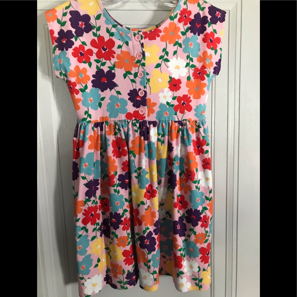 Short sleeve flower print dress